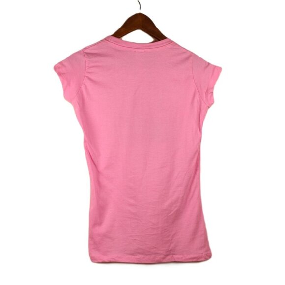 nwt I LOVE NY Fitted Stretch Cotton Tee in Hot-Pink - Size XL - Picture 3 of 5